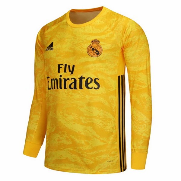 Camiseta Real Madrid Replica Primera Ropa ML Portero 2019/20 Amarillo